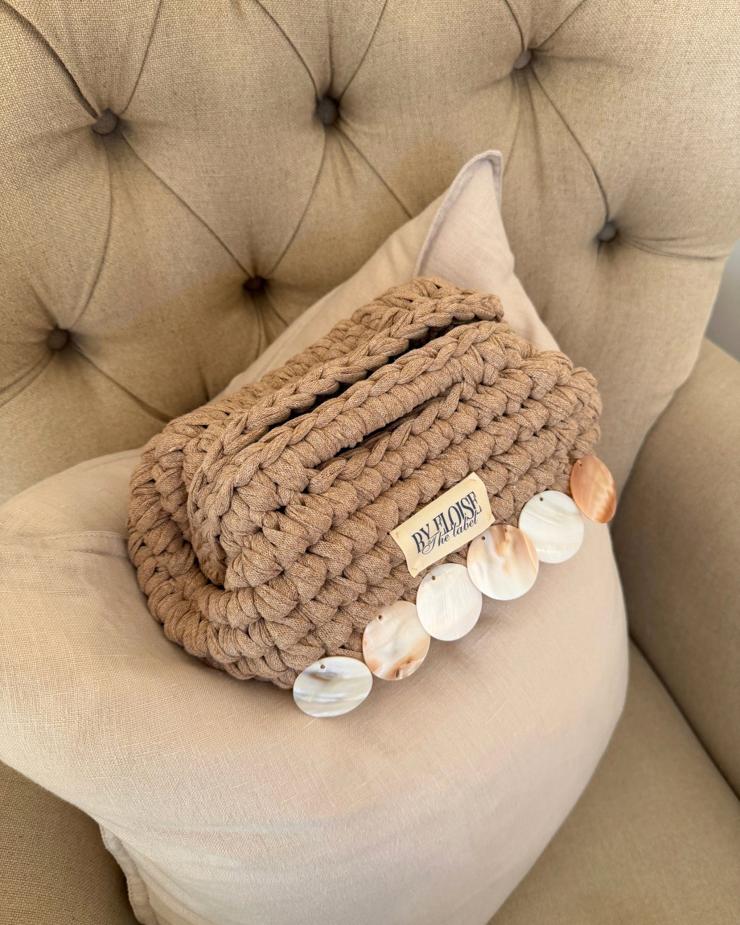 Cotton Pearl Clutch