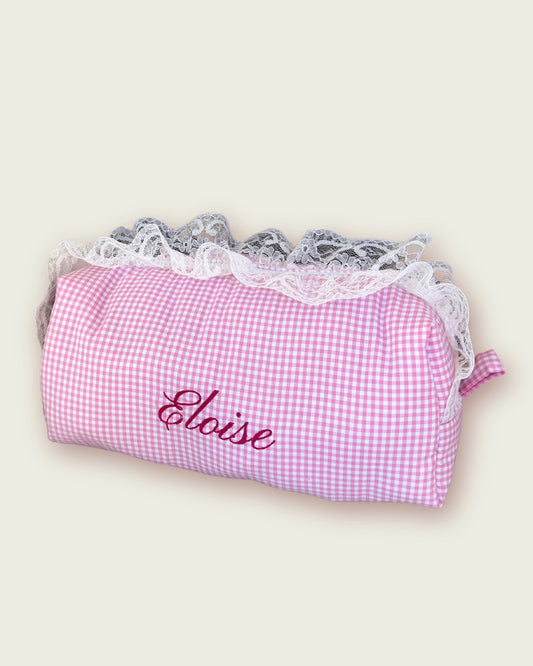 Pink Gingham Lace