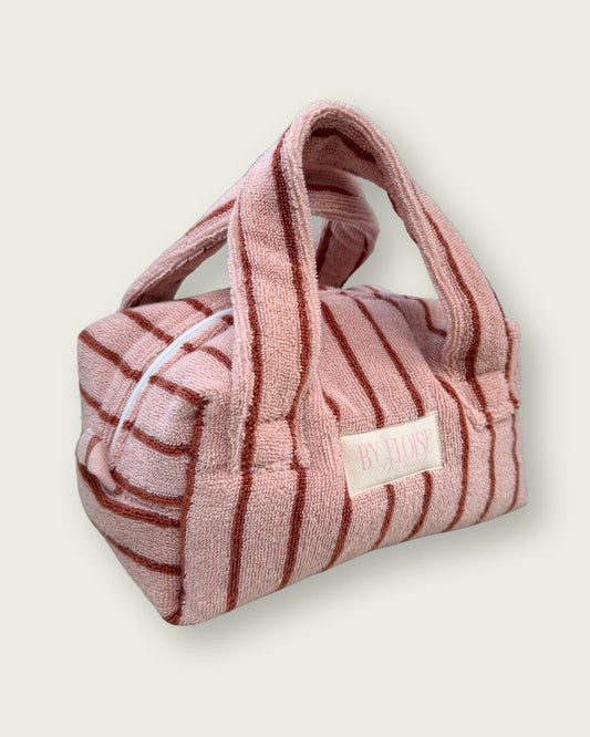 Mini Towel bag - Raspberry Stripe ONE WEEK DISPATCH